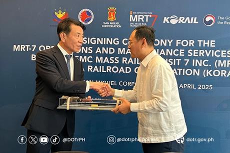 Manila MRT7 operations contract (photo Philippines DoTr) 1