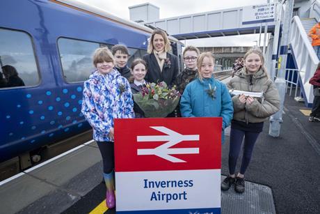 Inverness Airport station inauguration February 2 2023
