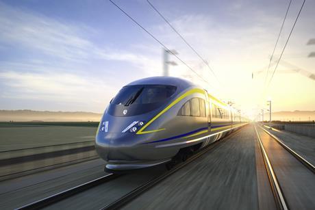 California high speed rail project train impression