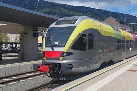 Trenitalia Stadler Flirt at Lienz in Austria (Photo Andrew Grantham)