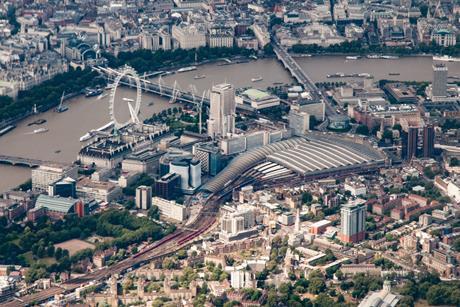London Waterloo station aerial view