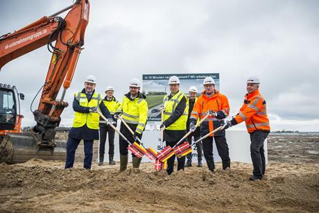 Construction of the German side of the 18 km Fehmarn Belt immersed tube road and rail tunnel between Germany and Denmark was officially launched with a sod-turning ceremony on Puttgarden (Photo: O Malzahn/Femern AS)