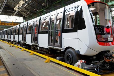 Lille metro trainset being assembled at Alstom’s Valenciennes-Petite Forêt site Photo Alstom, Samuel Dhote)