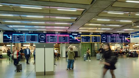 New information screens at St Pancras International station