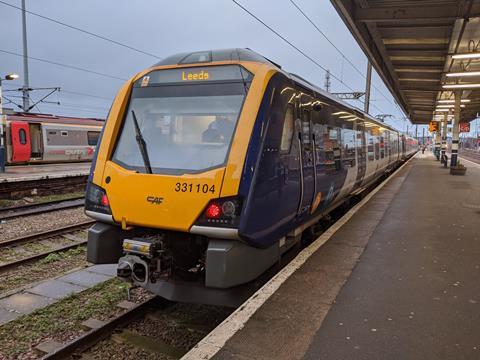 gb Northern Class 331 CAF EMU at Doncaster