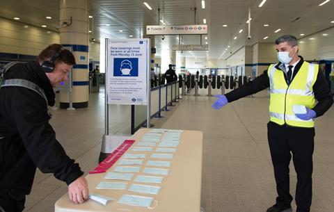 TfL distribution of single-use face coverings