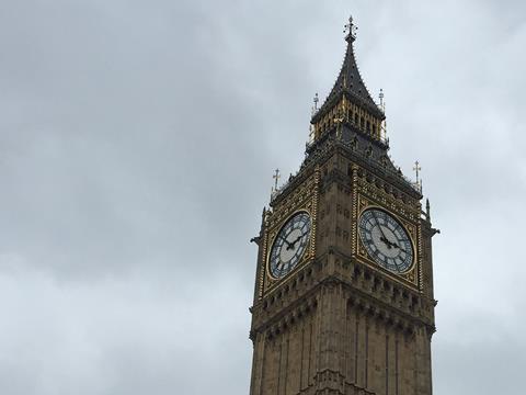 Palace of Westminster clock tower.