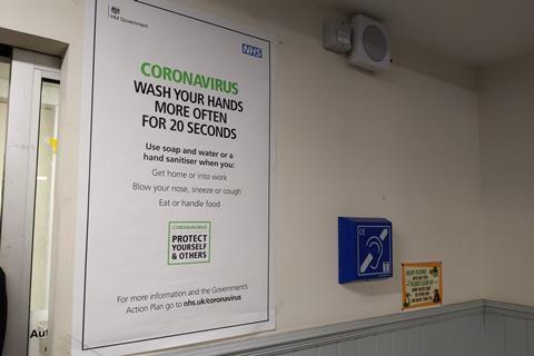 Sutton station coronavirus poster