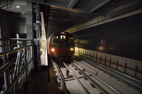 The first empty passenger trains have run over the branch of London Underground’s Northern Line which is under construction to serve the Battersea Power Station regeneration area (Photo: TfL)