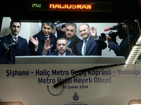 Opening of the Istanbul metro M2 extension.