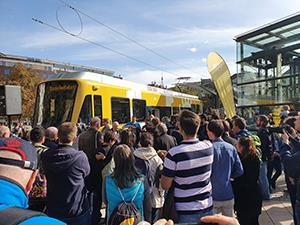Stuttgarter Strassenbahnen rack LRV launch