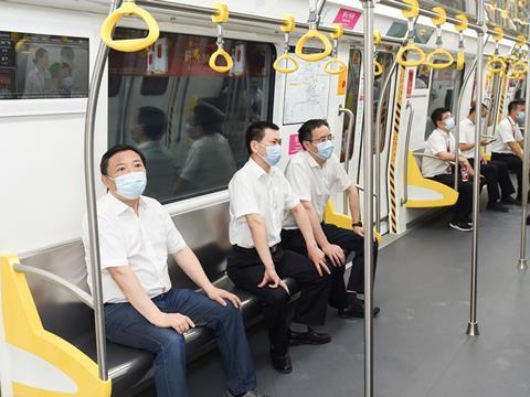 Hangzhou metro train interior