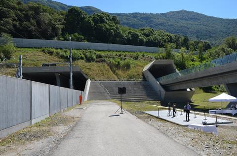 The 15·4 km Ceneri Base Tunnel between Bellinzona and Lugano was formally inaugurated on September 4,