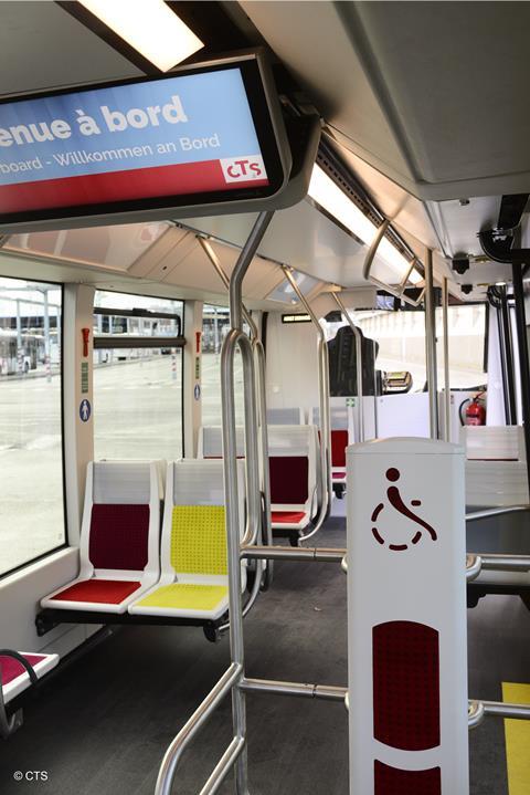 Alstom Strasbourg Aptis bus interior