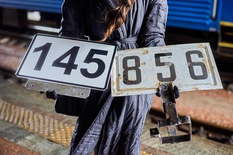 Ukrainian Railways old distance markers
