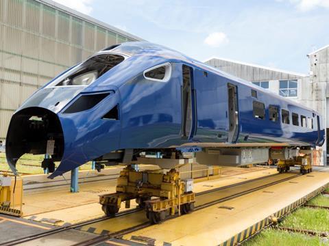 The last of five Class 802 trainsets for Hull Trains has arrived in Italy.