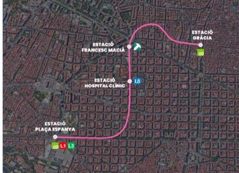 FGC Barcelona tunnel map
