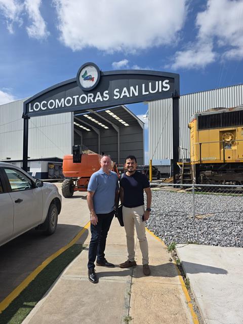 Robert Coleman and Jose Cardona Gonzalez at entrance to LSL works