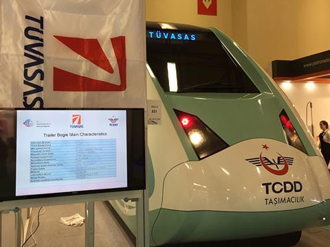 Mock-up of Turkey's National Train on show at Eurasiarail.
