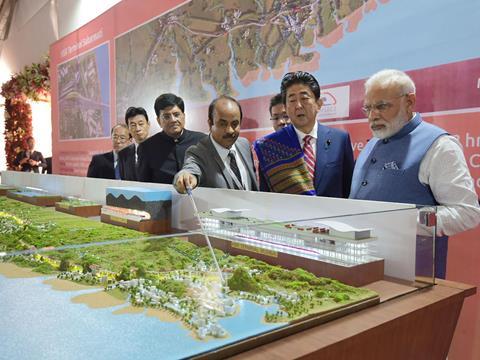 The planned 508 km Mumbai – Ahmedabad hugh speed line is to use Japanese Shinkansen technology.