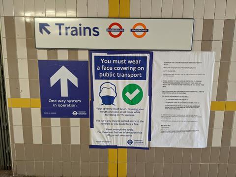 gb London TfL coronavirus posters Northwick Park