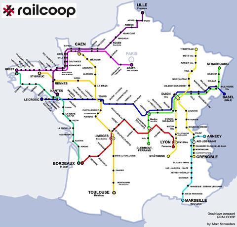 Railcoop network plan for 2030