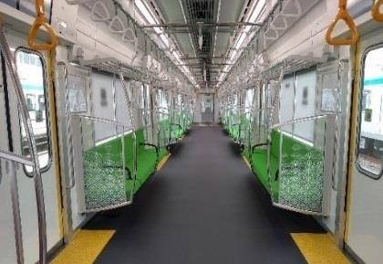 Kyoto Municipal Subway Series 20 train interior