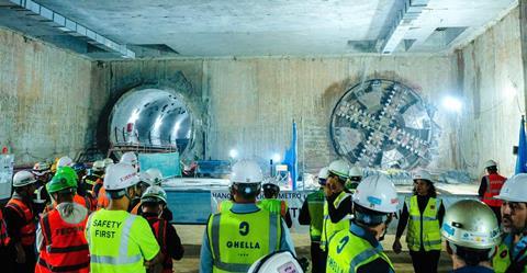 Second tunnel boring machine reached Van Mieu station of Hanoi metro Line 3 underground extension (image Hanoi Metropolitan Railway Management)