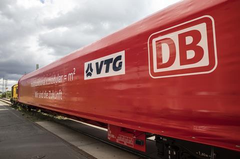 DB Cargo and VTG present the prototype m² wagon