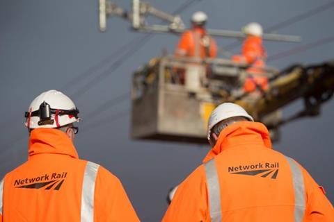 Network Rail overhead line engineers