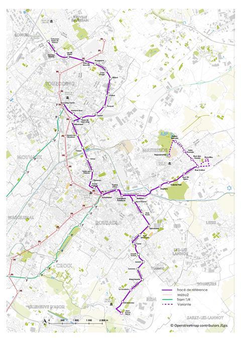 Roubaix-Tourcoing tram map