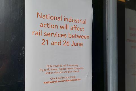 National Rail 2022 strike poster