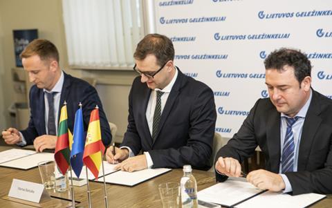 Lithuanian electrification contract signing 