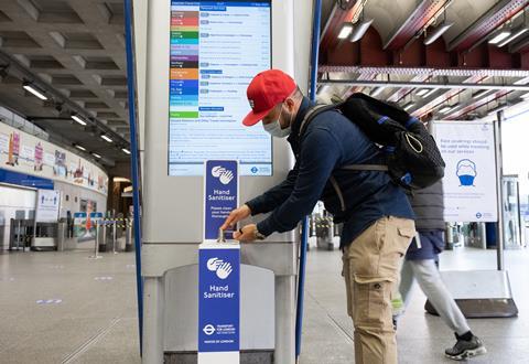 TfL Image - Hand sanitiser station 3