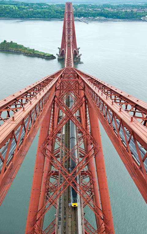 Forth Bridge view down (Photo: Tony Miles)