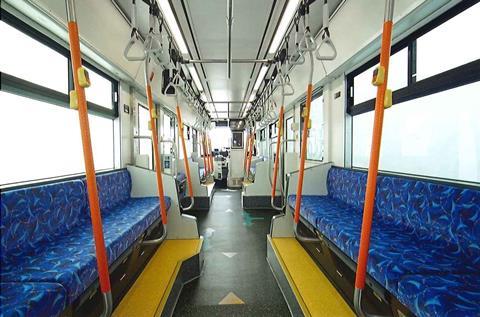 Nakasaki Series 6000 tram interior