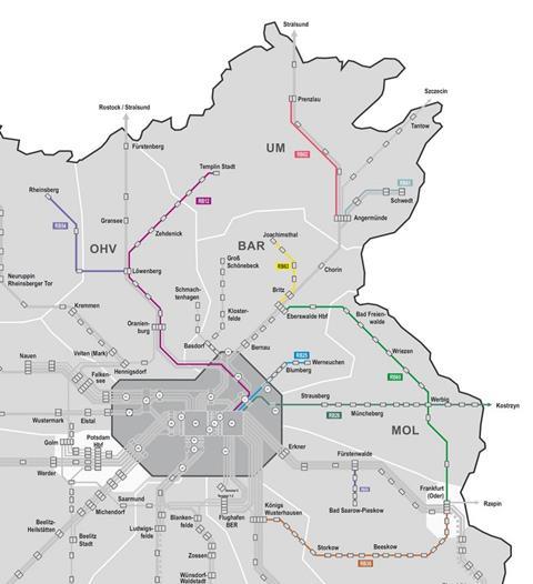 Netz Ostbrandenburg (Map: VBB)