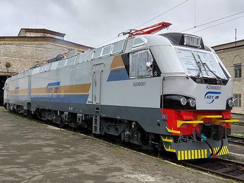 Alstom Prima T8 AZ8A twin-section 25 kV AC heavy freight locomotive for Azerbaijan.
