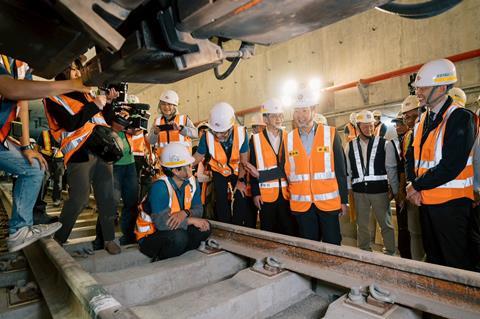Minister of Transport inspects the site of Tainan Railway Underground Project (image MoTC)