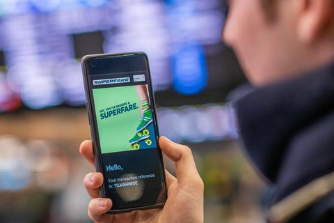 Avanti West Coast Superfare ticket booking on mobile phone