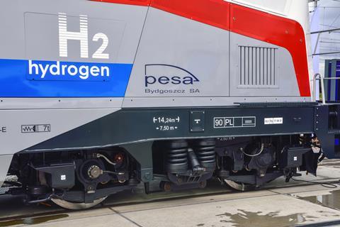 Pesa 6Dn-001 hydrogen fuel cell shunting locomotive (Photo: Radosław Kopras)