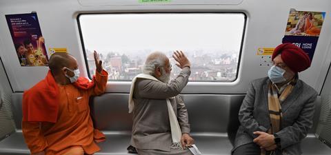 Kanpur metro inauguration wave