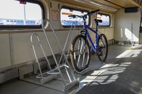 Chicago Metra Bike Car interior