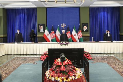 af Herat province railway inaugruation President Rouhani conference