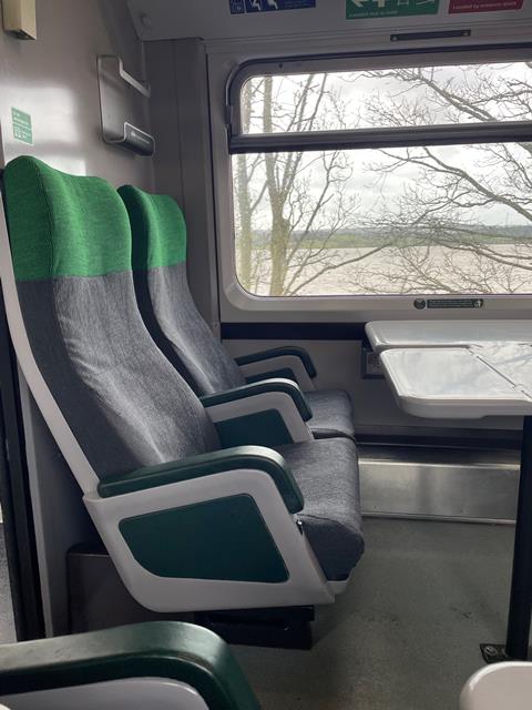 Spinks and Quantum Seating's British-made EcoSeat™ being tested on Exeter to Exmouth and Paignton route 2