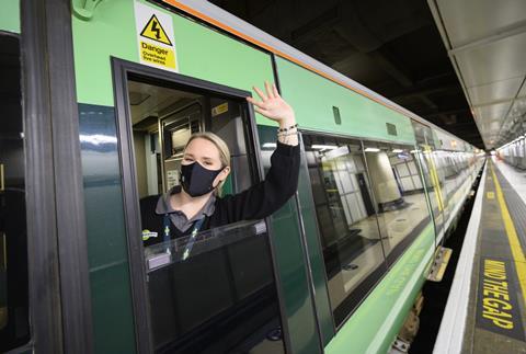 GTR train driver waving