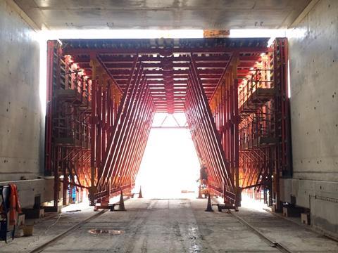 Inside the concrete structure at Werrington