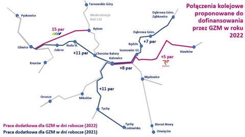 GZM railway map
