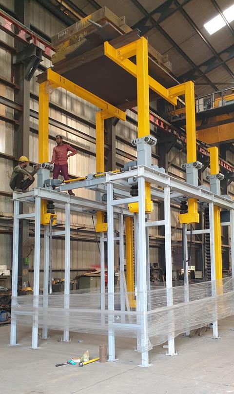 Columbus McKinnon Engineered Products train lifting equipment in production