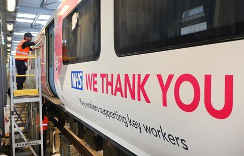 Trains branded in tribute to the NHS, Rail Business UK